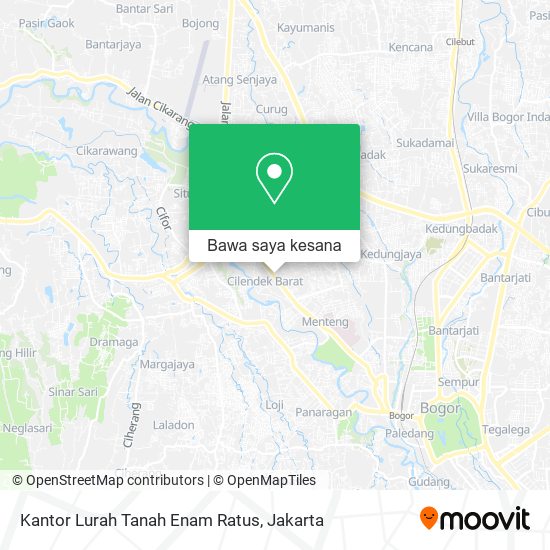 Peta Kantor Lurah Tanah Enam Ratus