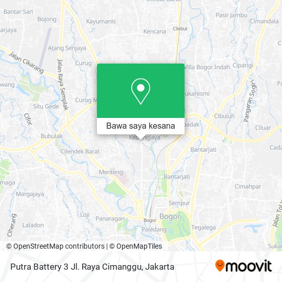 Peta Putra Battery 3 Jl. Raya Cimanggu