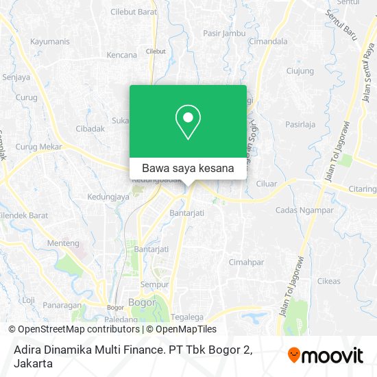 Peta Adira Dinamika Multi Finance. PT Tbk Bogor 2