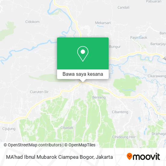 Peta MA'had Ibnul Mubarok Ciampea Bogor