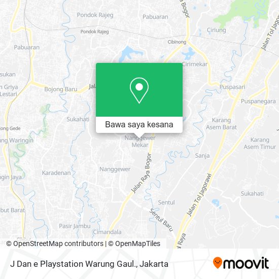 Peta J Dan e Playstation Warung Gaul.