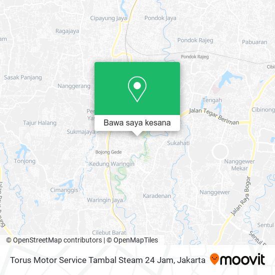 Peta Torus Motor Service Tambal Steam 24 Jam