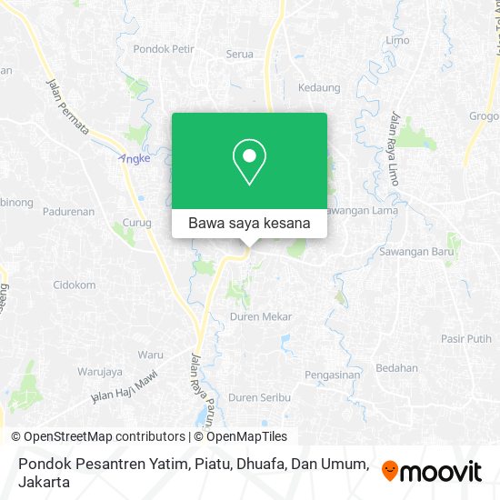 Peta Pondok Pesantren Yatim, Piatu, Dhuafa, Dan Umum