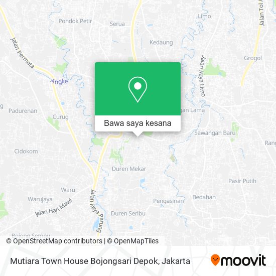 Peta Mutiara Town House Bojongsari Depok