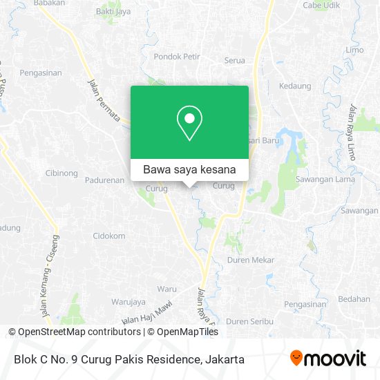 Peta Blok C No. 9 Curug Pakis Residence