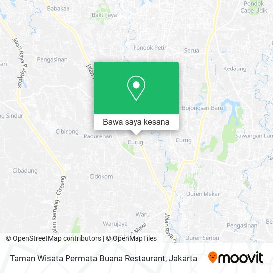 Peta Taman Wisata Permata Buana Restaurant