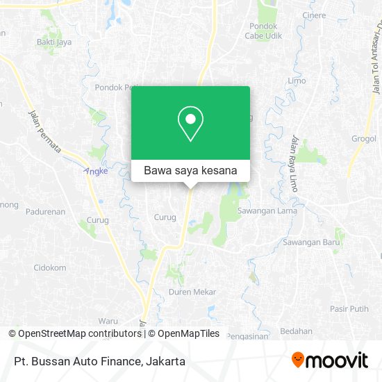 Peta Pt. Bussan Auto Finance