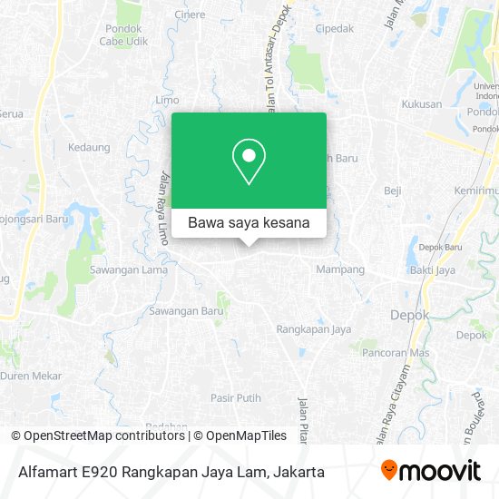 Peta Alfamart E920 Rangkapan Jaya Lam