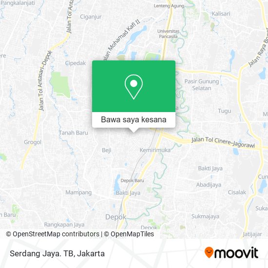 Peta Serdang Jaya. TB