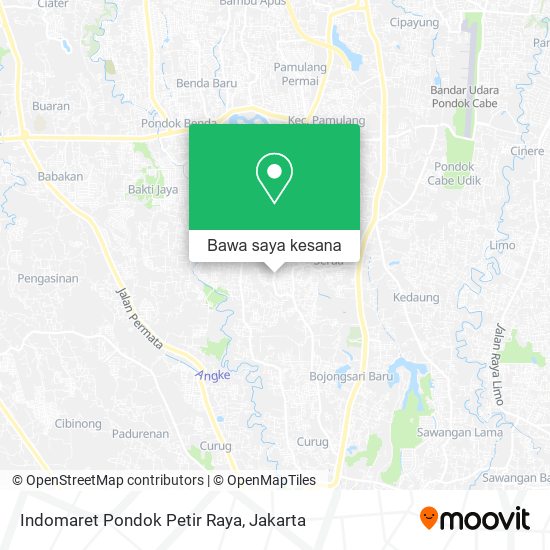 Peta Indomaret Pondok Petir Raya