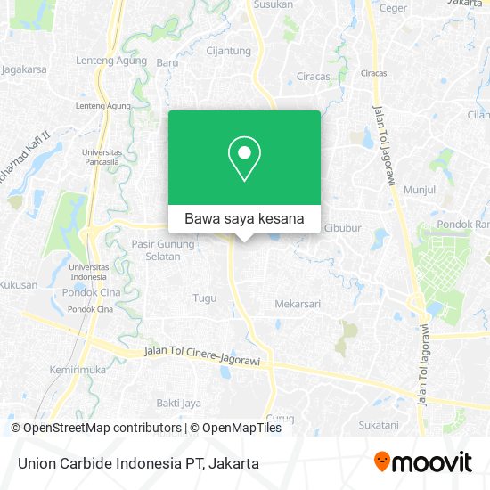 Peta Union Carbide Indonesia PT