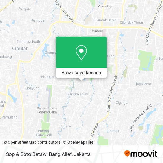 Peta Sop & Soto Betawi Bang Alief