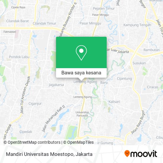 Peta Mandiri Universitas Moestopo