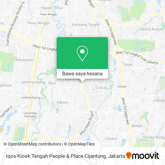Peta Iqos Kiosk Tengah People & Place Cijantung