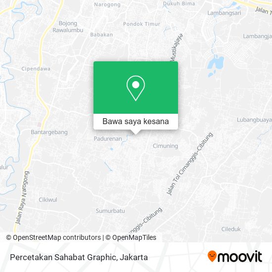 Peta Percetakan Sahabat Graphic