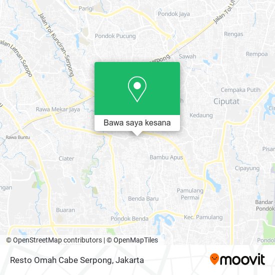 Peta Resto Omah Cabe Serpong