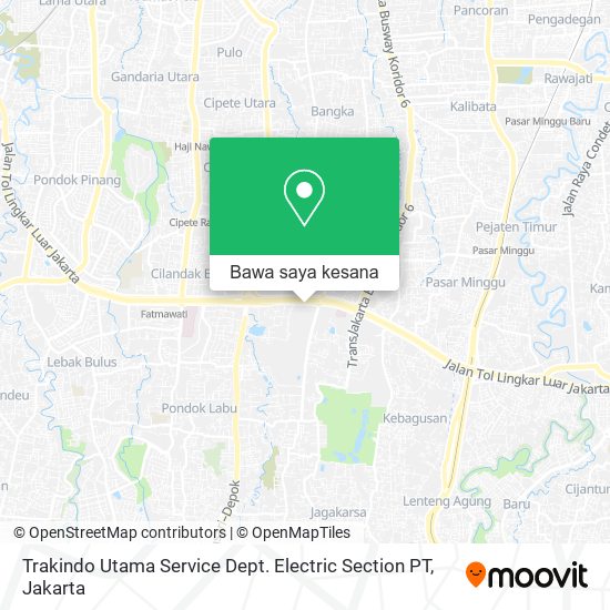 Peta Trakindo Utama Service Dept. Electric Section PT