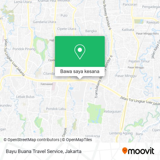 Peta Bayu Buana Travel Service