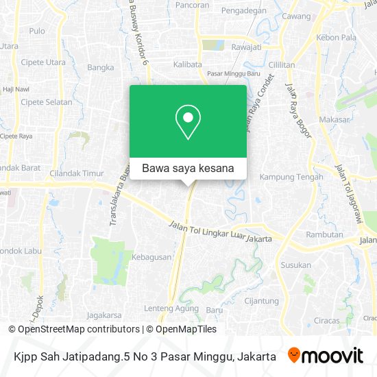 Peta Kjpp Sah Jatipadang.5 No 3 Pasar Minggu