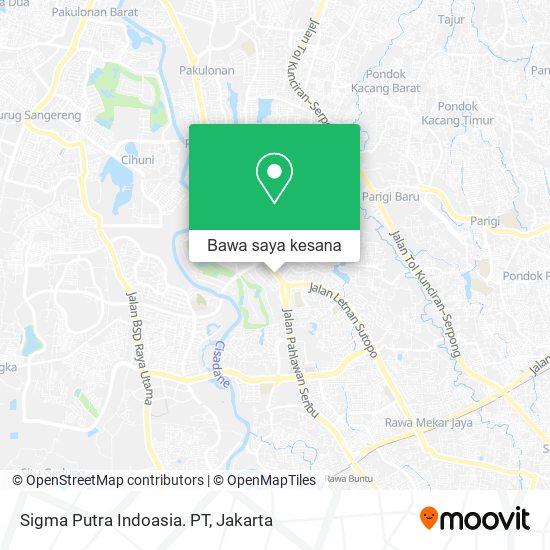 Peta Sigma Putra Indoasia. PT