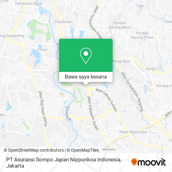 Peta PT Asuransi Sompo Japan Nipponkoa Indonesia