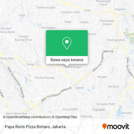 Peta Papa Ron's Pizza Bintaro
