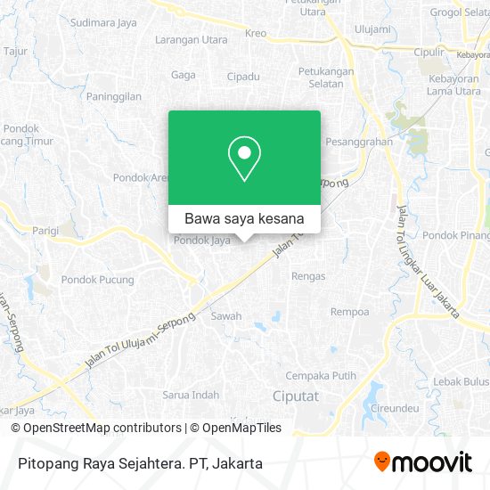 Peta Pitopang Raya Sejahtera. PT