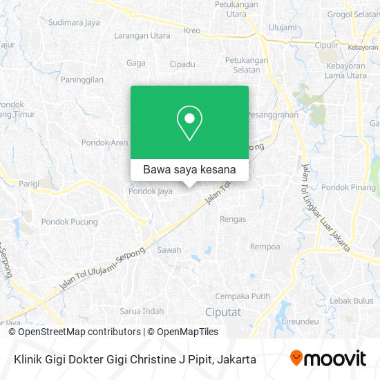 Peta Klinik Gigi Dokter Gigi Christine J Pipit