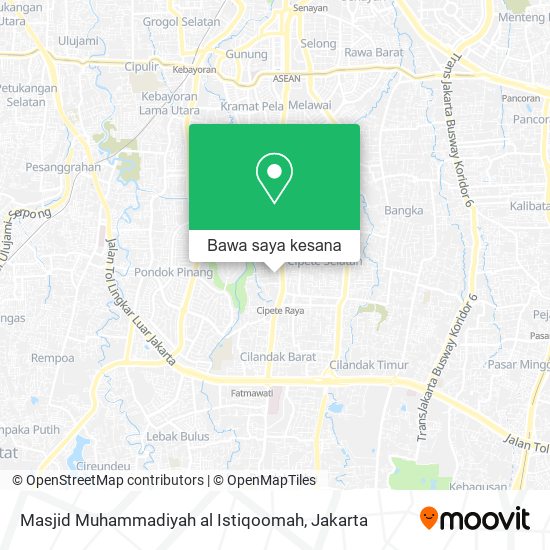 Peta Masjid Muhammadiyah al Istiqoomah