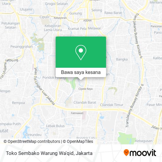 Peta Toko Sembako Warung Wa'qid