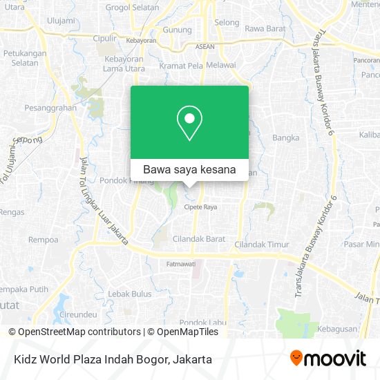 Peta Kidz World Plaza Indah Bogor