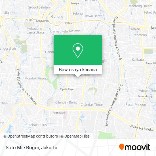 Peta Soto Mie Bogor