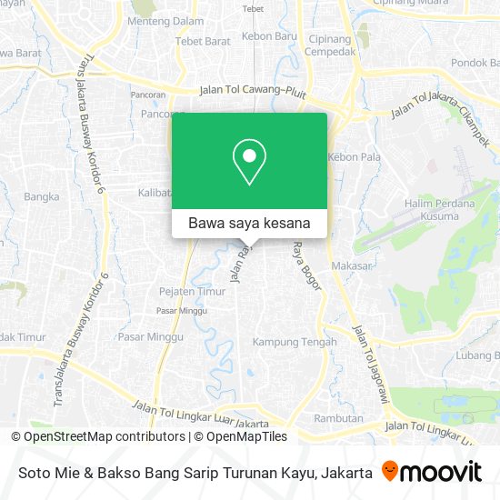 Peta Soto Mie & Bakso Bang Sarip Turunan Kayu