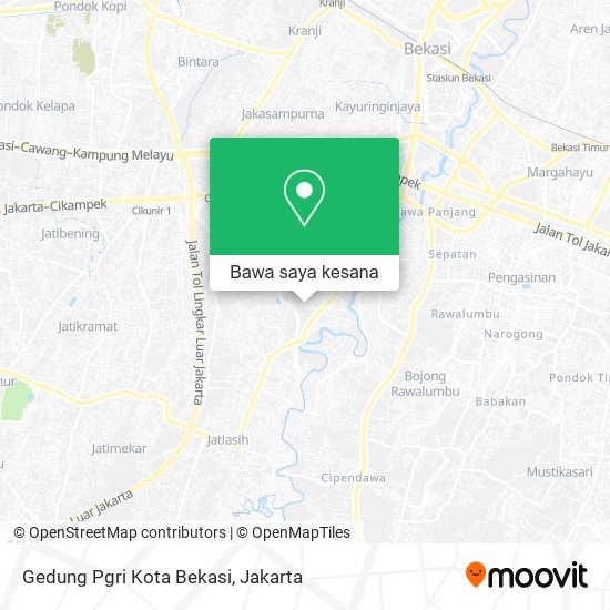 Peta Gedung Pgri Kota Bekasi