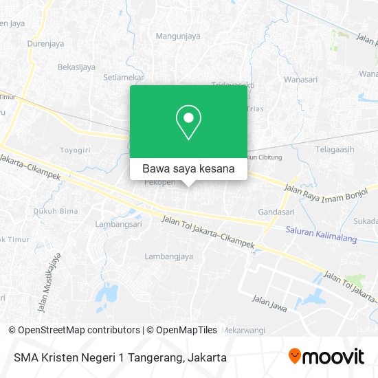 Peta SMA Kristen Negeri 1 Tangerang