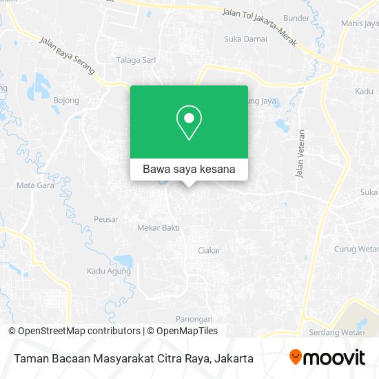 Peta Taman Bacaan Masyarakat Citra Raya