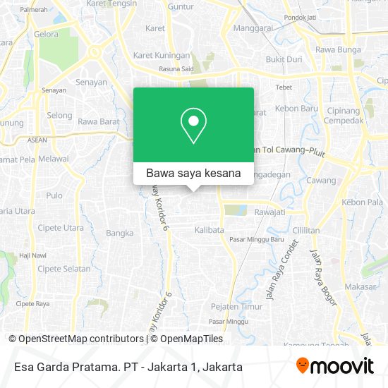 Peta Esa Garda Pratama. PT - Jakarta 1