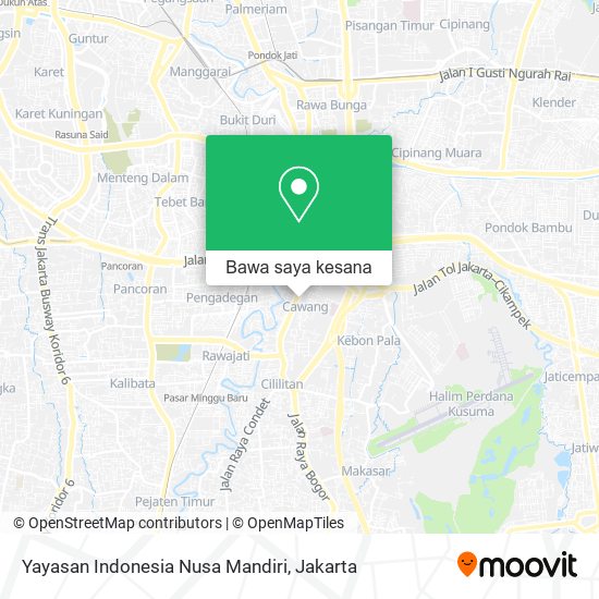 Peta Yayasan Indonesia Nusa Mandiri