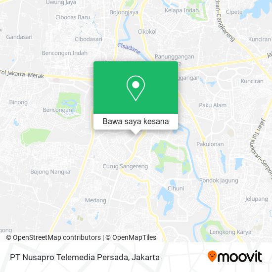 Peta PT Nusapro Telemedia Persada