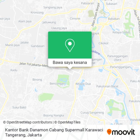 Peta Kantor Bank Danamon Cabang Supermall Karawaci Tangerang