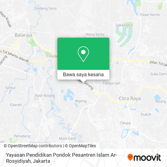 Peta Yayasan Pendidikan Pondok Pesantren Islam Ar-Rosyidiyah