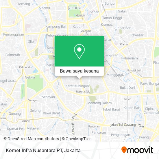 Peta Komet Infra Nusantara PT