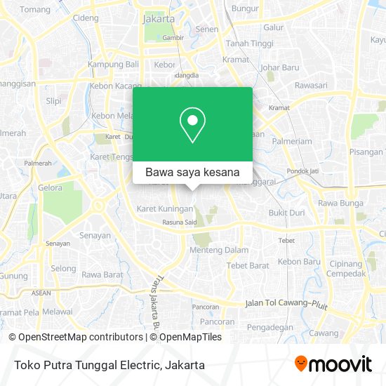 Peta Toko Putra Tunggal Electric