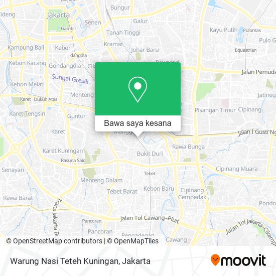 Peta Warung Nasi Teteh Kuningan