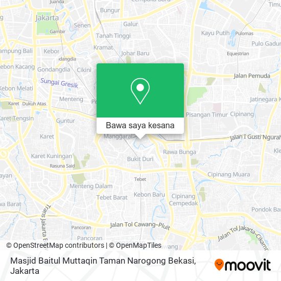 Peta Masjid Baitul Muttaqin Taman Narogong Bekasi