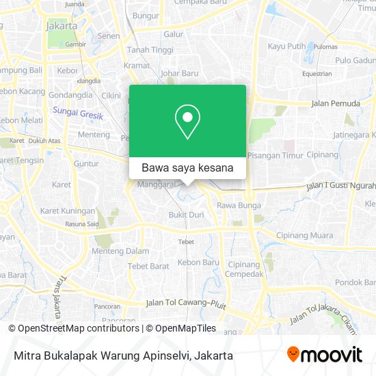 Peta Mitra Bukalapak Warung Apinselvi