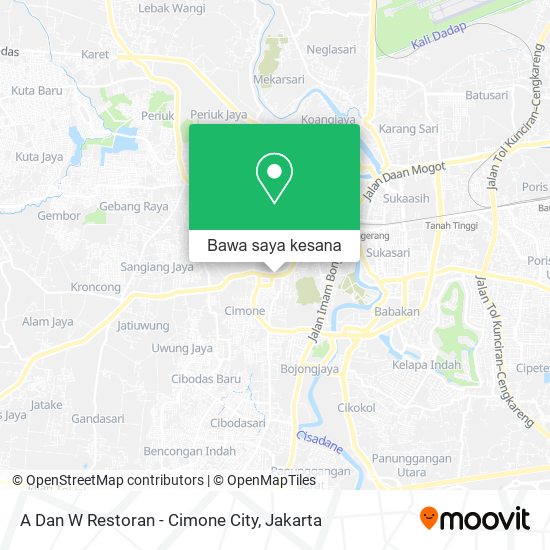 Peta A Dan W Restoran - Cimone City