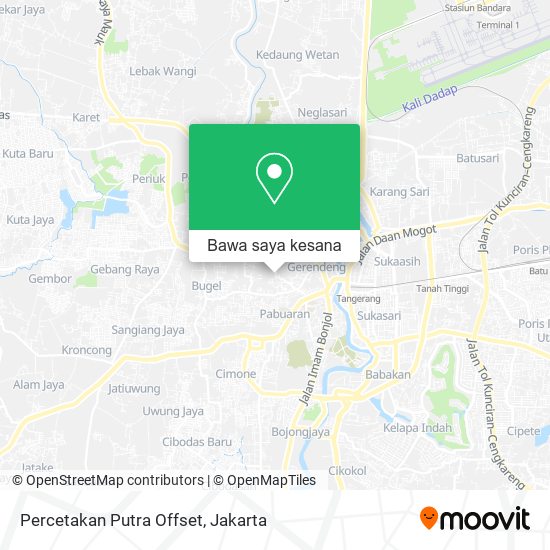 Peta Percetakan Putra Offset