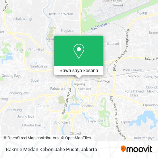 Peta Bakmie Medan Kebon Jahe Pusat