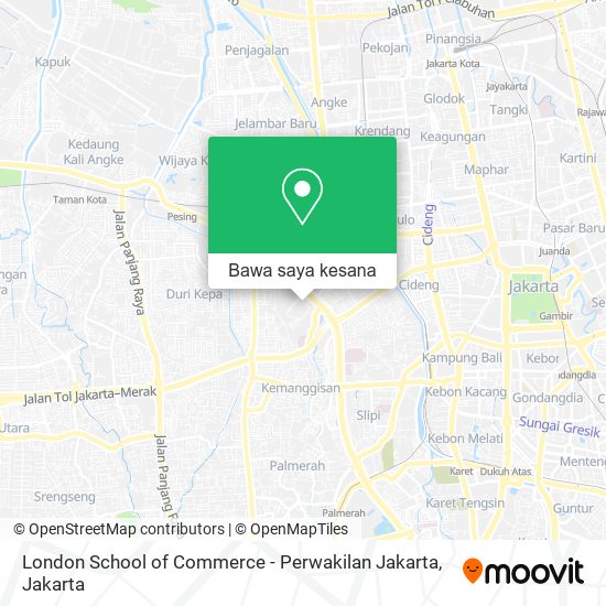 Peta London School of Commerce - Perwakilan Jakarta